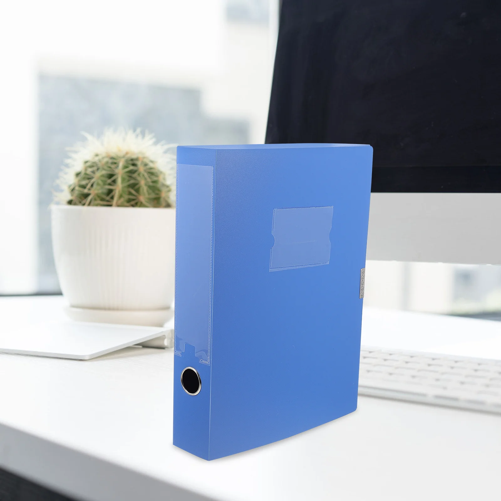 

5Pcs Plastic File Boxes Portable Foldable Thick Document Organizer Storage Box Office File Holder Document Storage Box