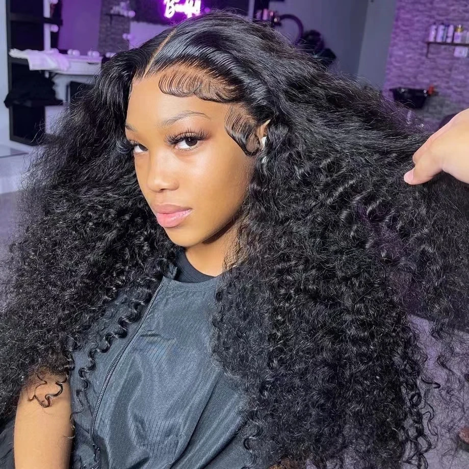 Curly Human Hair Hd Lace Frontal Wig 40 Inch Hair 13x4 13x6 Deep Water Wave Lace Front Wig Deep Wave Wigs For Brazilian Women