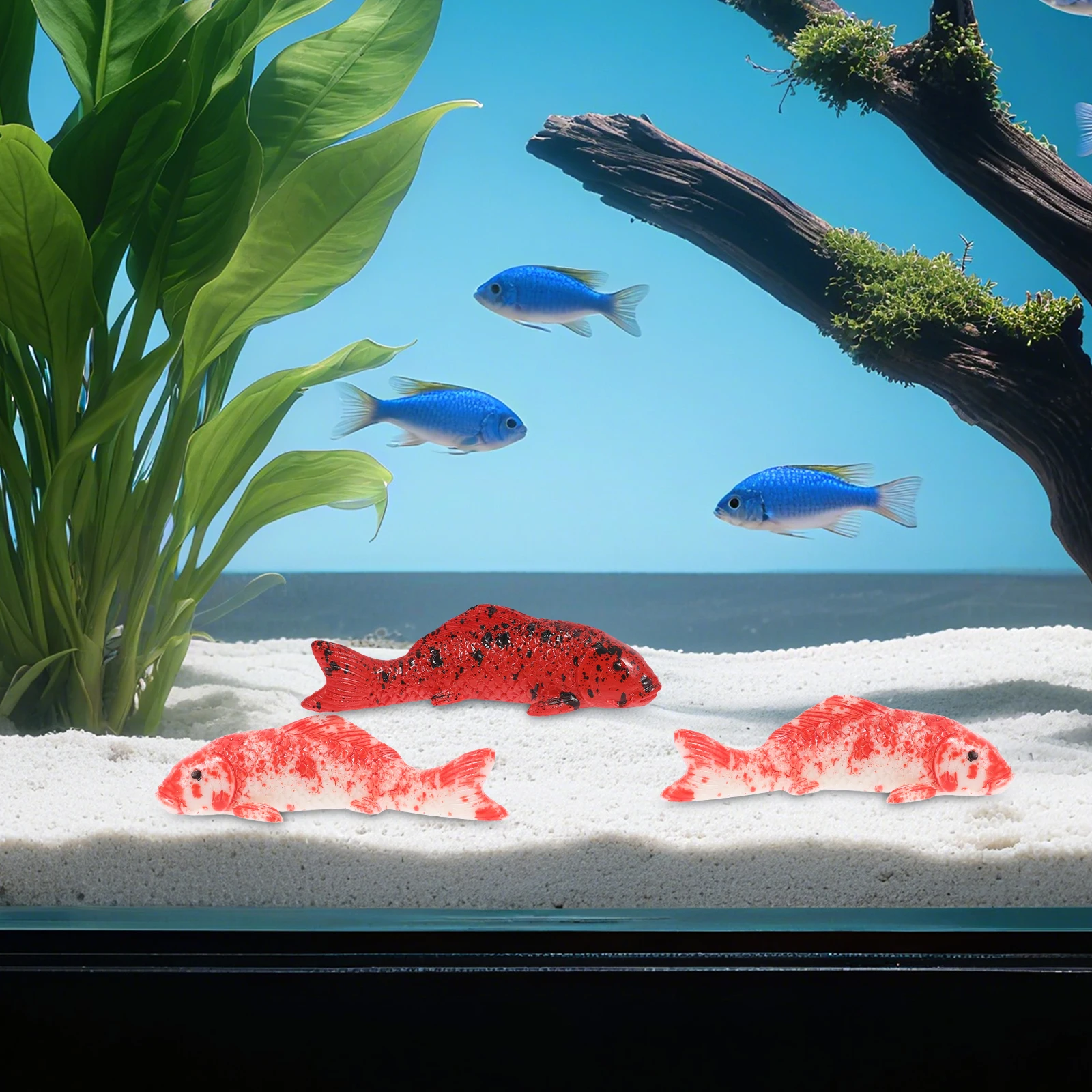 

5pcs Resin Fake Decor Aquarium Supply Compact Realistic Goldfish Figure For Fish Tank Terrarium Household Decor Luminous