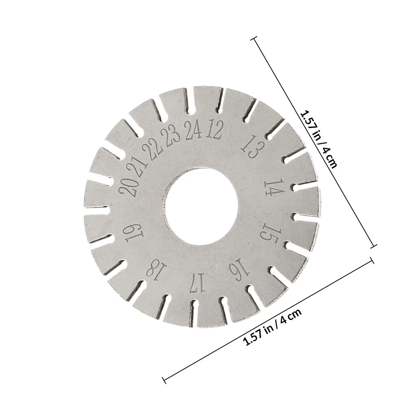 1Pcs Heavy Duty Metal Piano String Measurer Precise Circular Measuring Scale Corrosion Proof Lightweight Quick Operation String