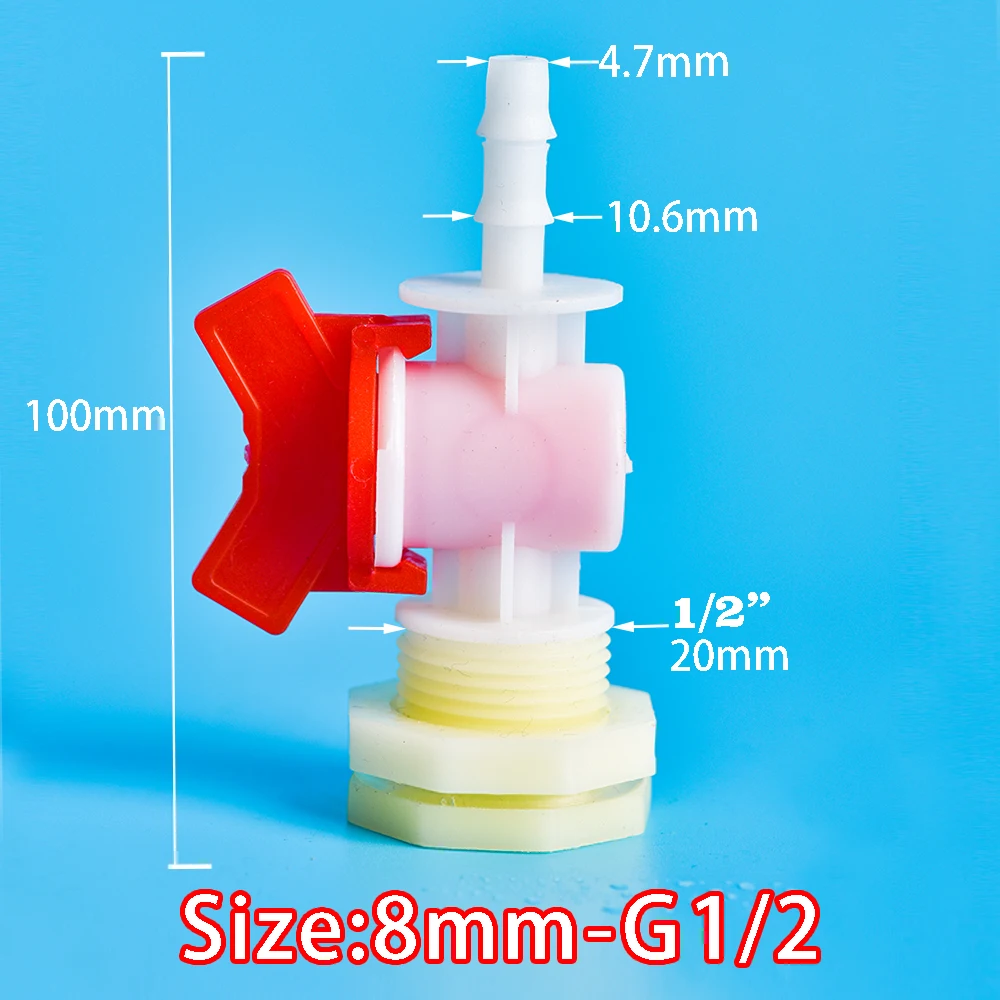 호스 물 탱크 커넥터 POM 밸브 세트, 수족관 물고기 탱크 조인트, 정원 관개, 수영장 호스 조인트, 4mm, 6mm, 8mm, 10mm, 12mm, 16mm, 20mm