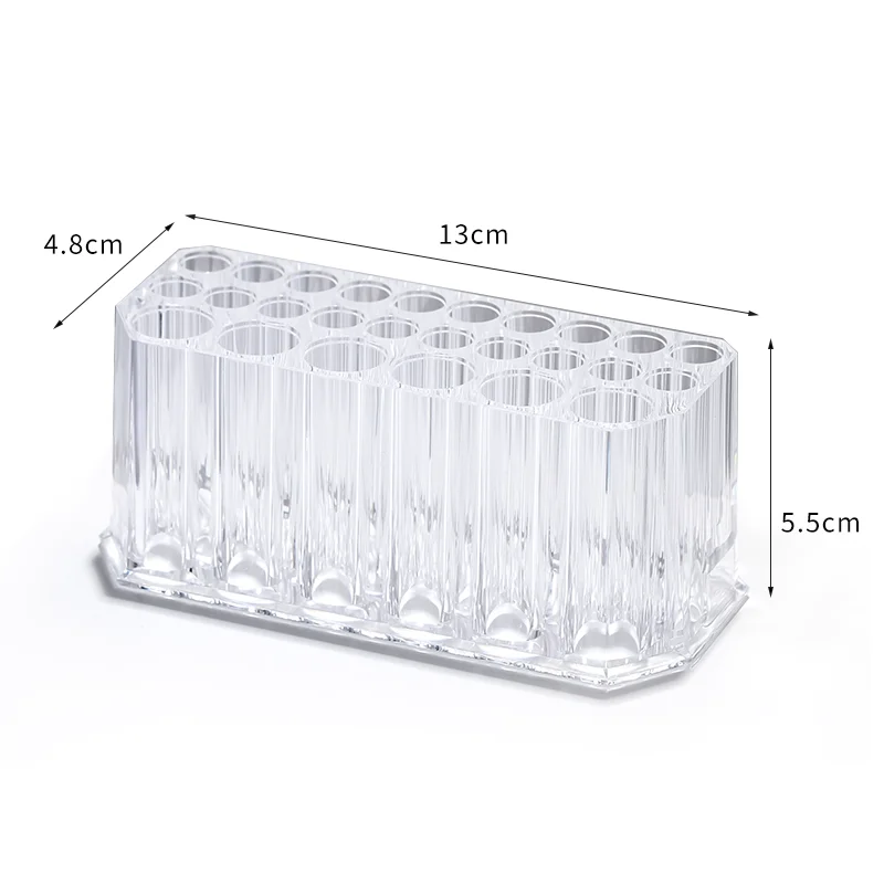 Acrylic 26 Holes Acrylic Makeup Brush Holder Organizer Eyeliner Eyebrow Pencil Makeup Brush Drying Box Makeup Tool Storage Shelf