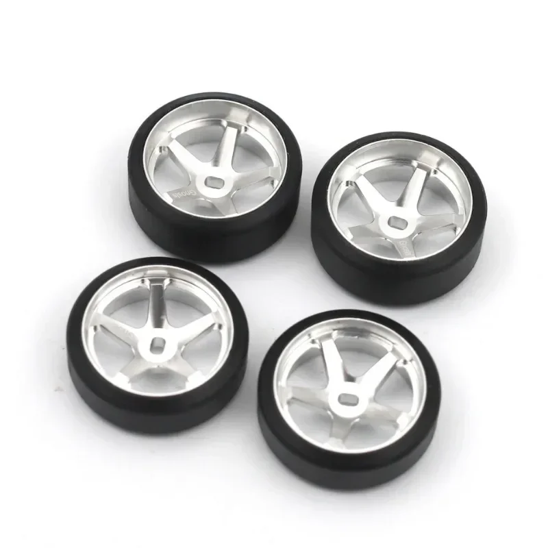 2.5/5.5 Degrees Hard Plastic Drift Tires Metal Wheel Rim for Wltoys 284131 K969 K989 Kyosho Mini-Z 1/28 RC Car Upgrade Parts