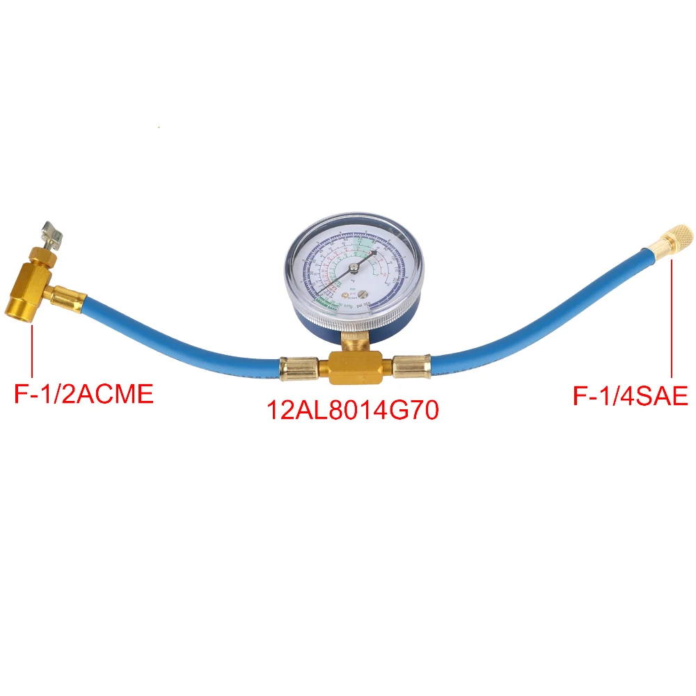 Manguera de recarga de refrigerante para coche, accesorios R134A, herramientas de reparación, manómetro de aire acondicionado, Kit de medición