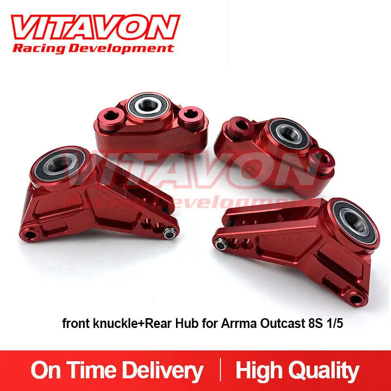 VITAVON CNC Alu7075 Front Knuckle+Rear Hub For Arrma Kraton 8S Outcast 8S 1/5