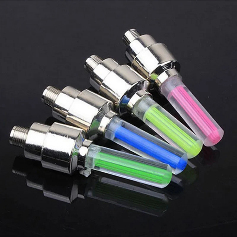 1Pcs LED Neon Flash Light Lamp Bike Car Motor Tire Wheel Valve Sealing Caps