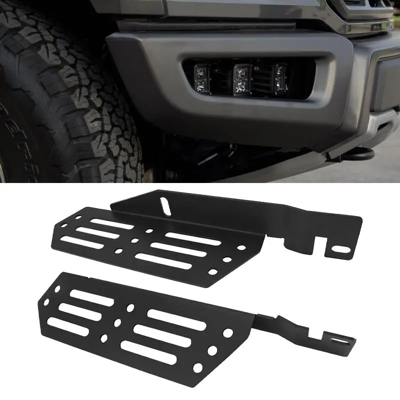 Front Bumper Led Work Pods Light Fog Lamp Mounting Brackets Set For Ford F150 SVT Raptor Truck 2017 2018 2019 2020