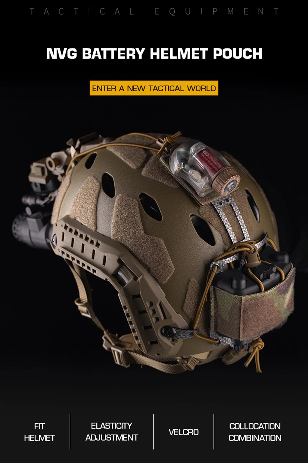 PVS 31 発行モデル　ストロボ　ヘルメットカバー付属 NVG バッテリーポーチ戦術ヘルメット PVS31 バッテリーケース FERRO