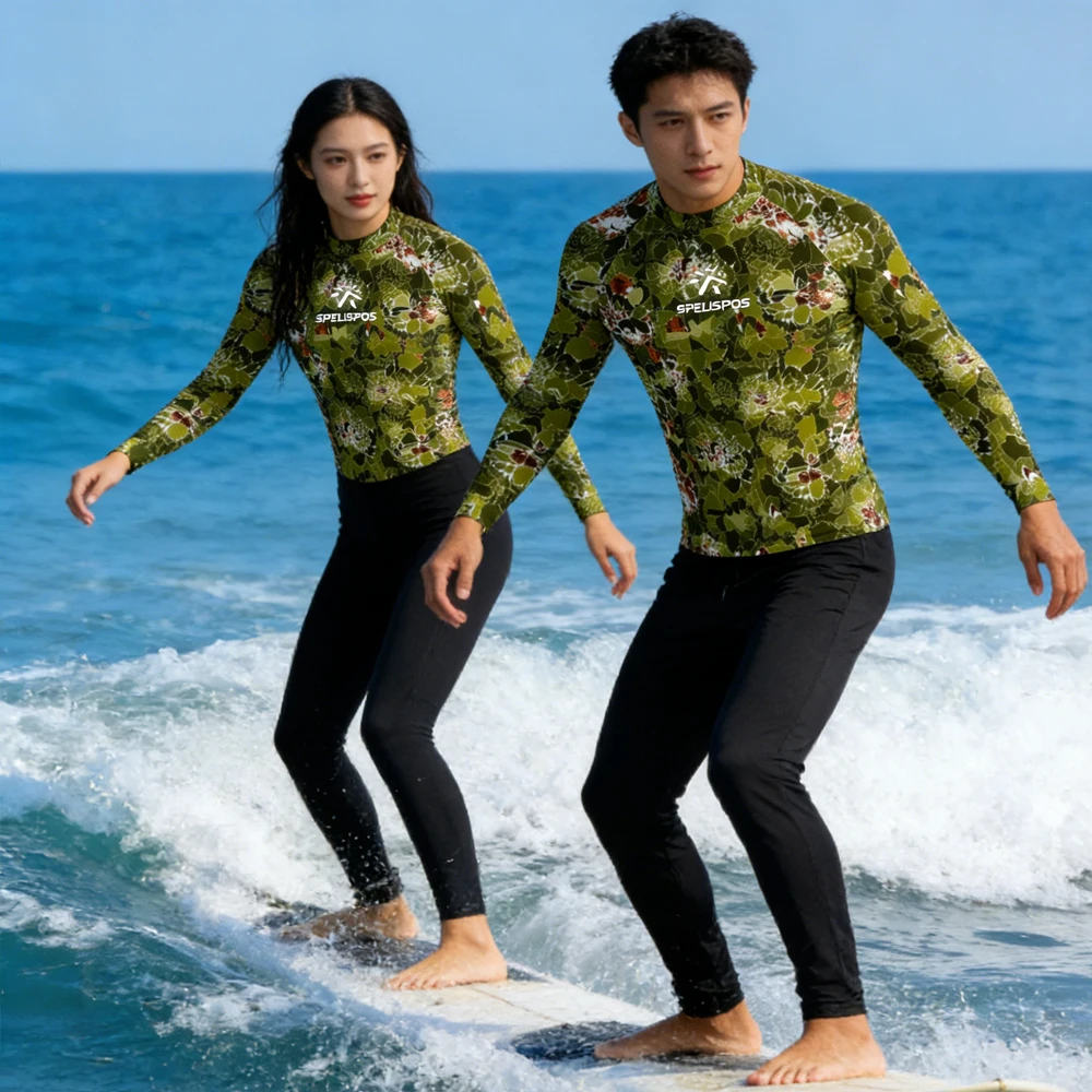 

Women's and Men's Swimwear 2026 Luxury Rash Guard Long Sleeve Swimsuit Swimming Clothing High Quality Beachwear for Water Sport