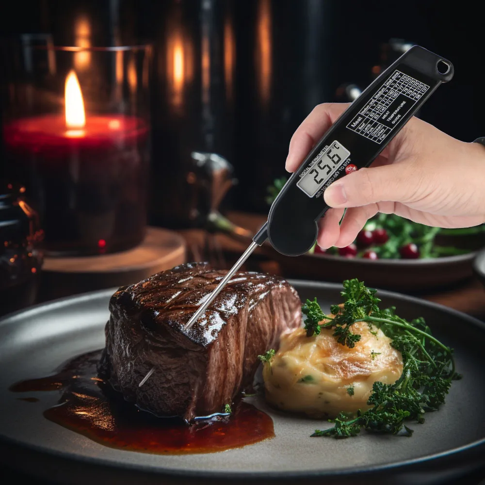 Grill Küche Kochen Lebensmittel digitale Küche Lebensmittel Thermometer heißer Verkauf für Fleisch Wasser Milch Sonde elektronische Ofen Thermometer