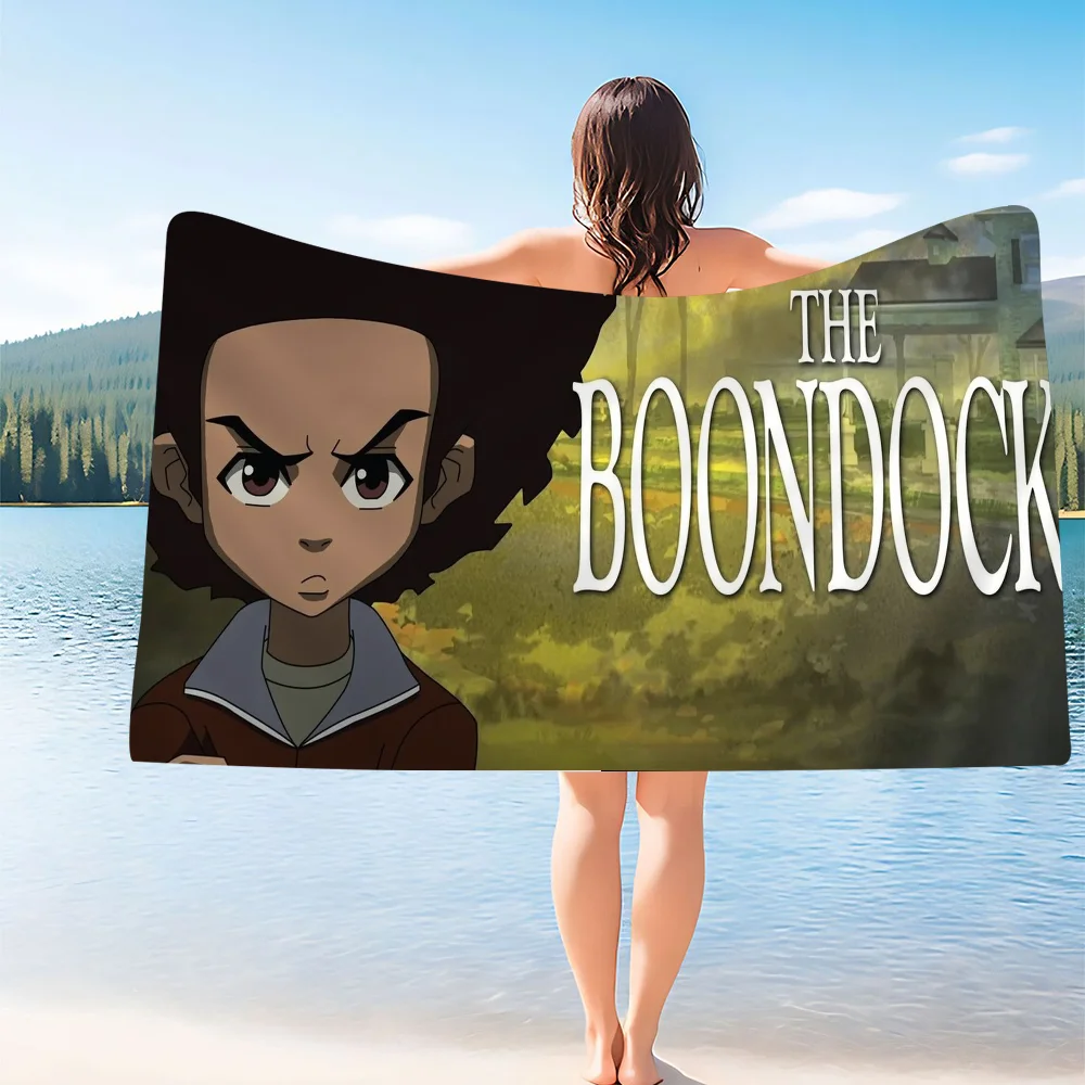 Cartoon The Boondocks Beach Towels Shower Towel Sauna Travel Spa Microfiber Quick Dry Gym Accessories Cute Room Decor