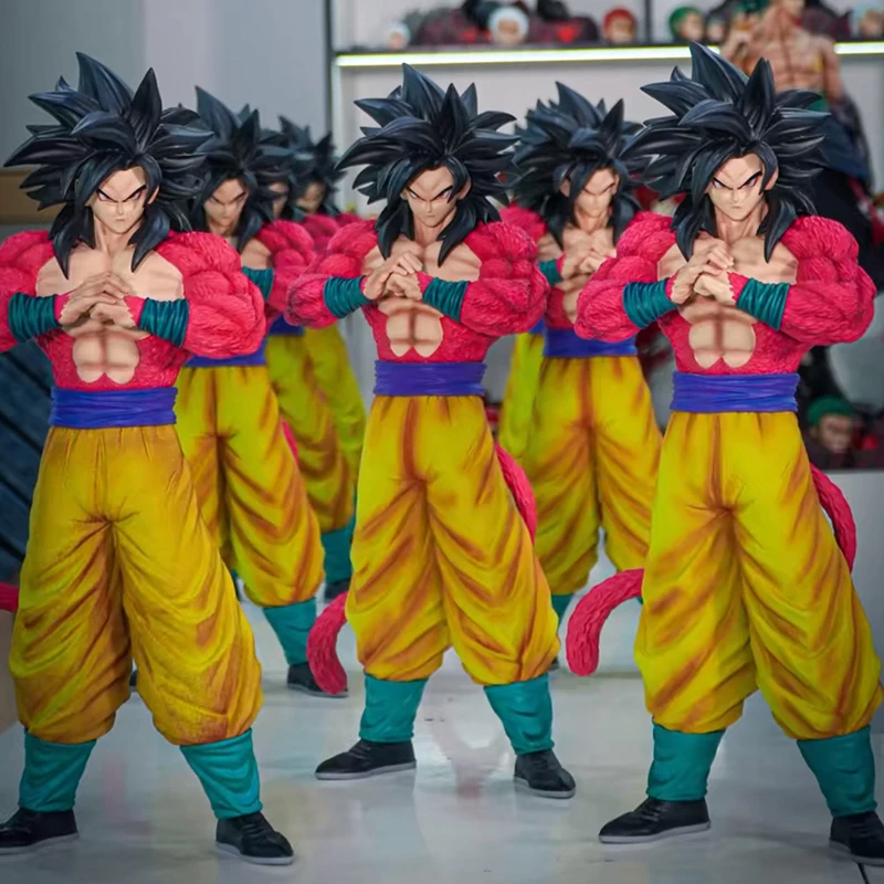 53cm JT Statue 1/4 Dragon Ball 2% Super Saiyan 4 Goku Dragon Ball Anime Figurine Collectible Gk Model Anime Action Figure Toys