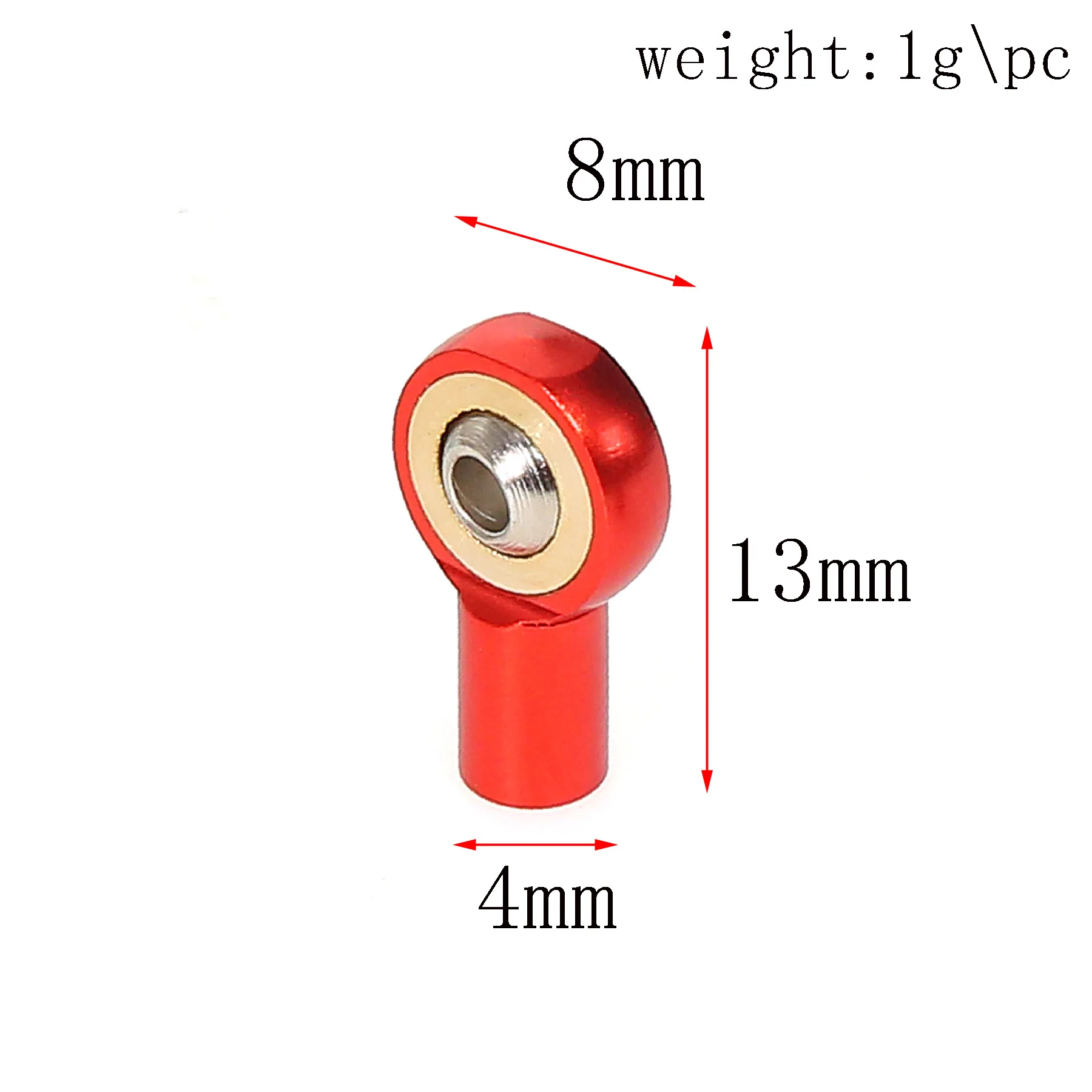 10 Stuks Metalen M2.5 Aluminium Link Rod Spoorstangeind Kogelgewricht Legering 2.5 Mm Balhoofd Gat Voor Rc auto Vrachtwagen Upgrade Deel