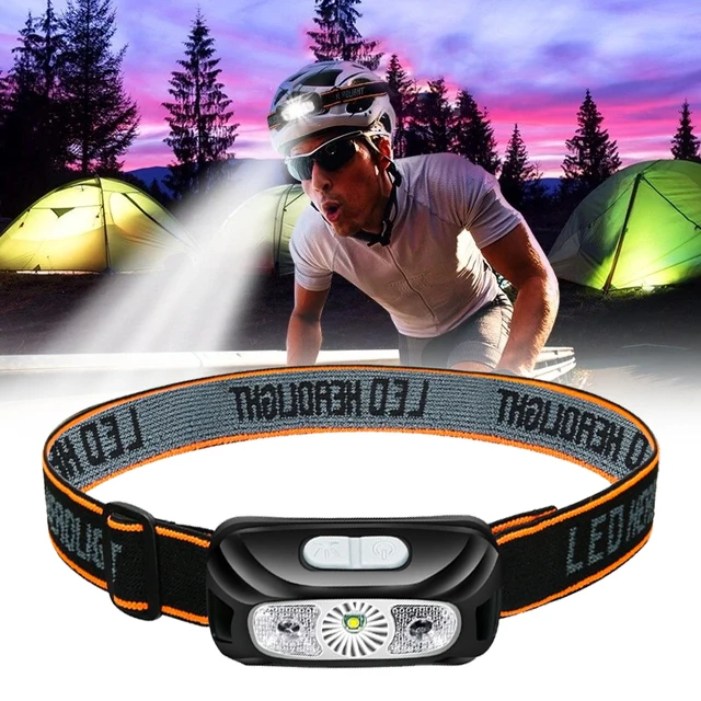 Mini akumulatorowa latarka czołowa z czujnikiem wędkarstwo Camping latarka czołowa USB COB LED latarka czołowa reflektory przednia latarnia