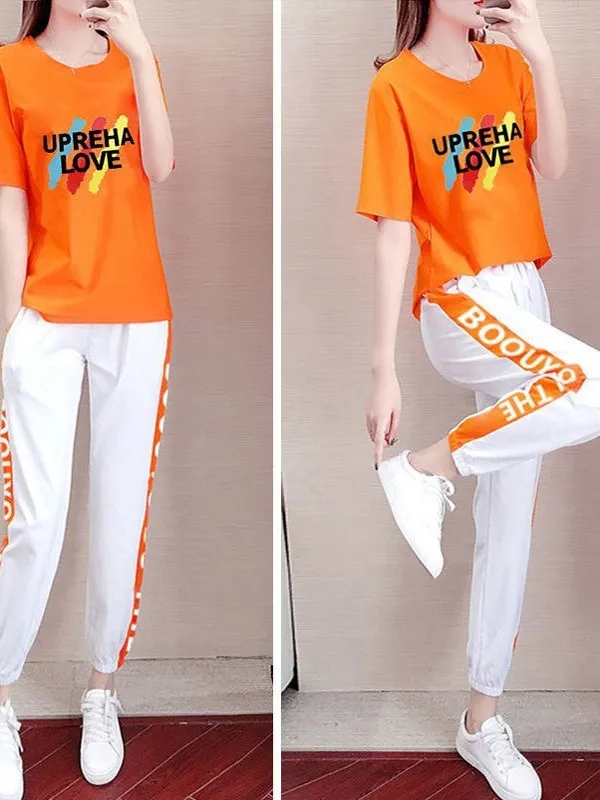 

Xiaoxin Хлопковый комплект спортивной одежды Повседневная одежда для кадриль ort Sve Модная танцевальная одежда для фитнеса для молодых женщин