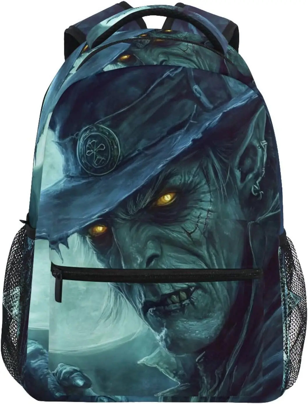 

Kid's School Backpack Girls Boys, Bookbag Hiking Backpacks Halloween Wizard Print Medium Size