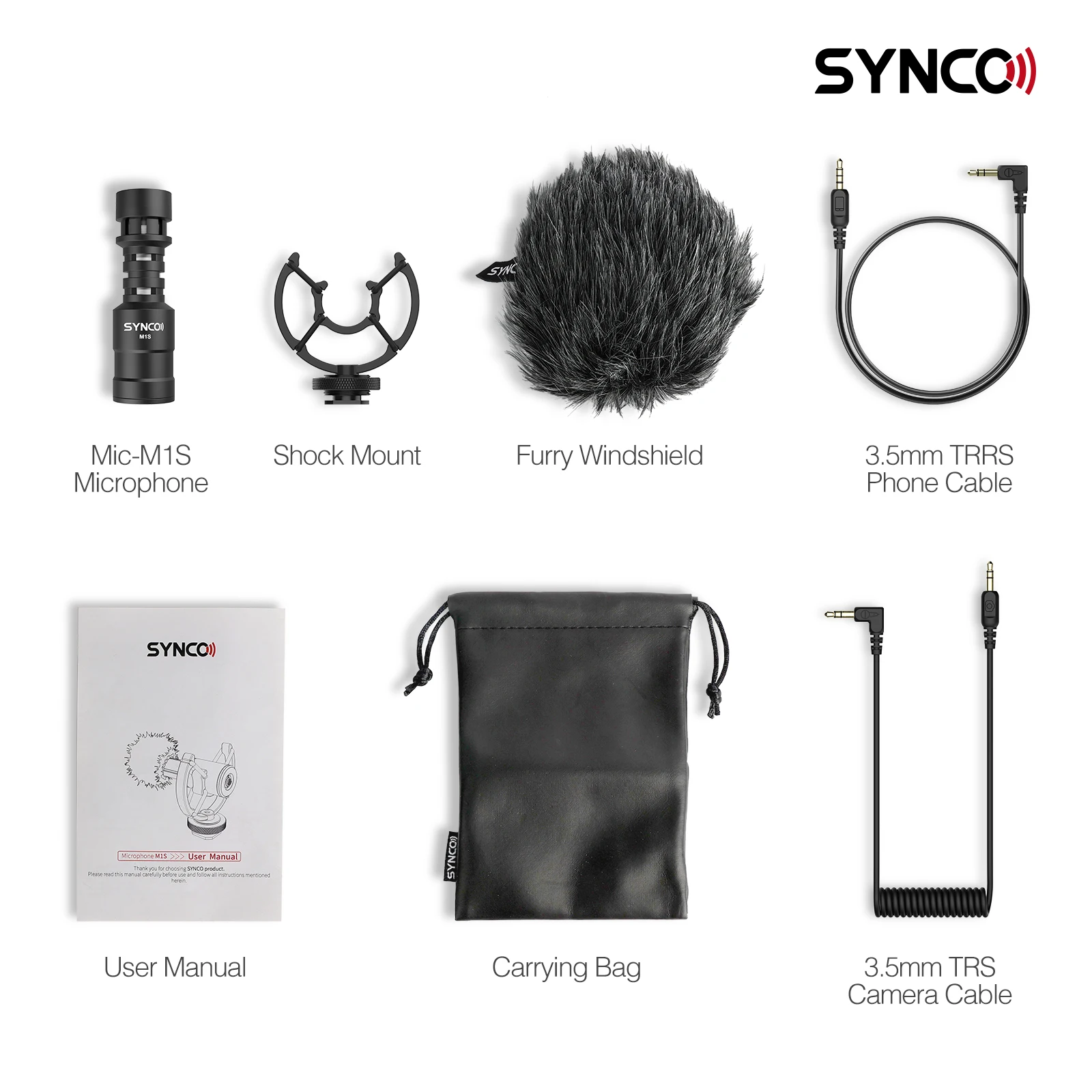 Synco M1S ميكروفون بندقية القلب ل آيفون أندرويد الهاتف الذكي كانون نيكون سوني DSLR كاميرا المستهلك كاميرا الكمبيوتر Mic MM1