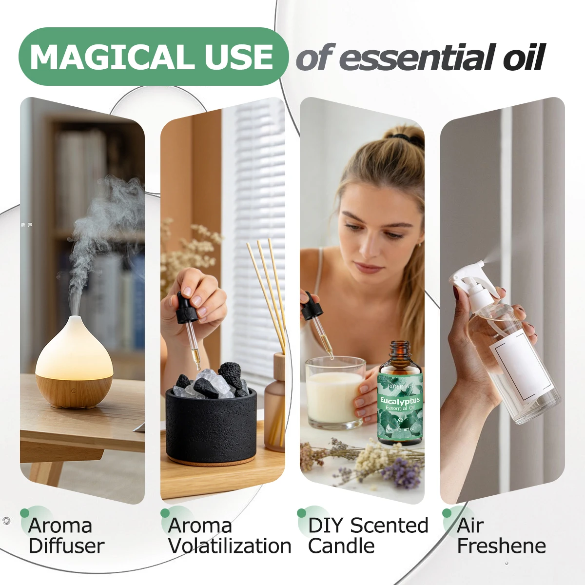 Eucalyptus Essential Oil, Fresh Herbal Fragrance Oil for Diffusers, DIY Crafts & Aromatherapy, Cool and Clean Aroma image 6