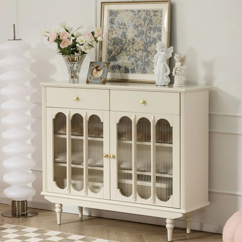 

shoe cabinet all solid wood pure log American furniture double door large capacity European light luxury door cabinet