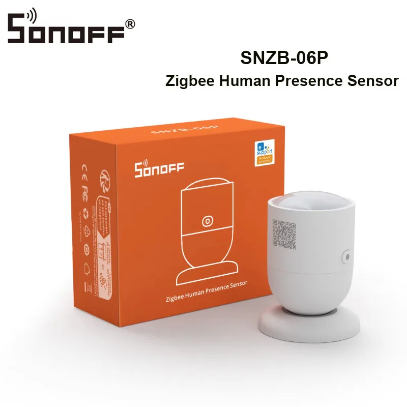 

Датчик присутствия человека SONOFF Zigbee SNZB-06P, микроволновый радар 5.8ГГц, датчик движения Zigbee 3.0, умный детектор, умная сцена