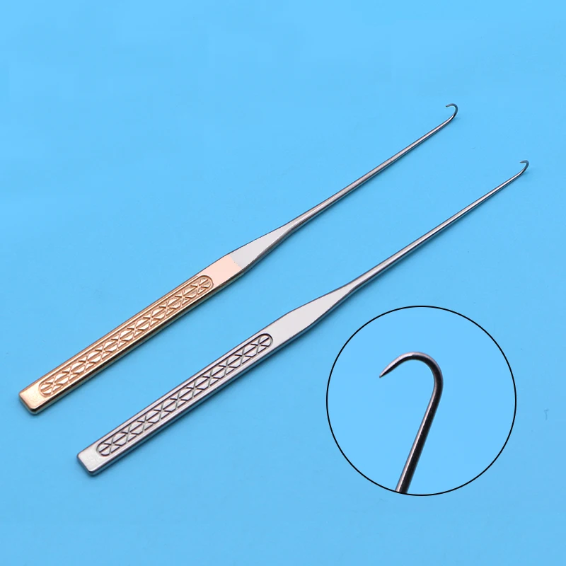 Single claw hook, gold handle, ball head hook, nasal surgical instrument, right angle sharp head, blunt head, skin hook