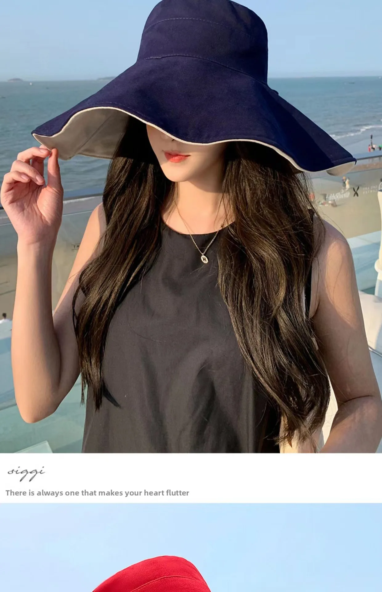 1 Stück doppelseitiger Largebrim-Hut, perfekt für Sommer, Strand, Outdoor, Pendeln, Urlaub, Sonnenschutz, modisch und vielseitig – Detail 10