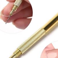 Nail Rivet Piercing Pen Gold Stainless Steel Nail Hand Dangle Drill Hole Maker Perforated Punk Nail Piercing Art Dangle Charms