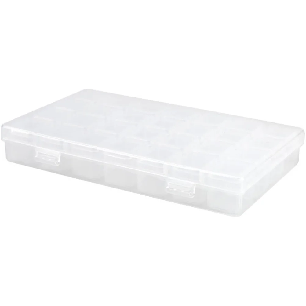 

28 grid Storage Box Transparent Plastic ganizer 28 Compartments Beads Container Jewelry Boxes Small Size Portable Case