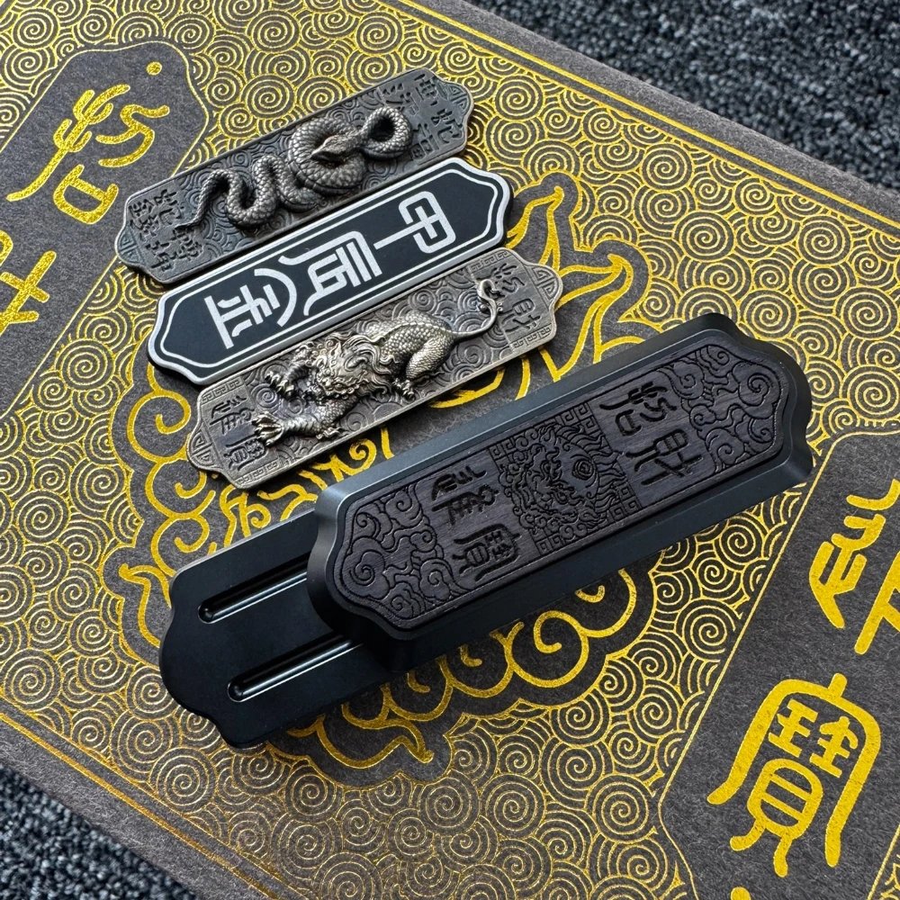 

Pre-owned JCJ EDC Fidget Slider Stainless Steel Brass Push Slider Stress Relief Toy Fidget Toys For Adults