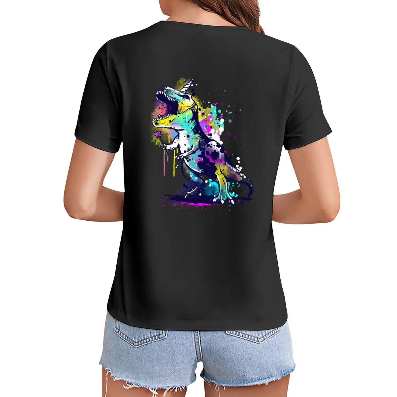 

Unicornosaurus rex T-Shirt blanks new edition female summer tops t shirts for Women loose fit