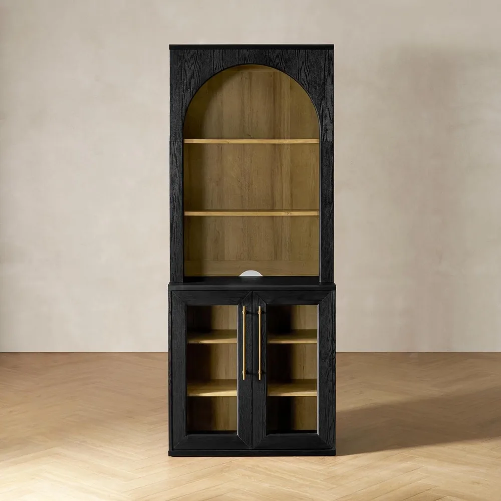 Gabinete de almacenamiento Blake con aparador, aparador de buffet con almacenamiento, organizador de despensa de cocina, estación de cafetería, trofeo D