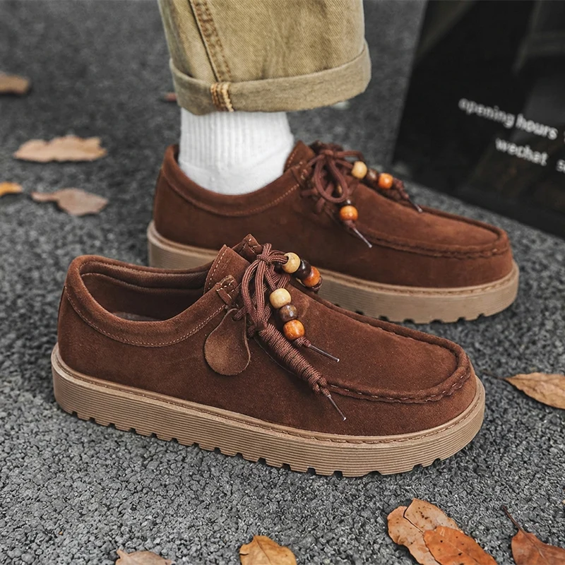 

Men's Loafers and Slip-on Suede Leather Shoes Man Fashion 2026 Walking Sneakers Lightweight Driving Shoes Zapatillas De Hombre