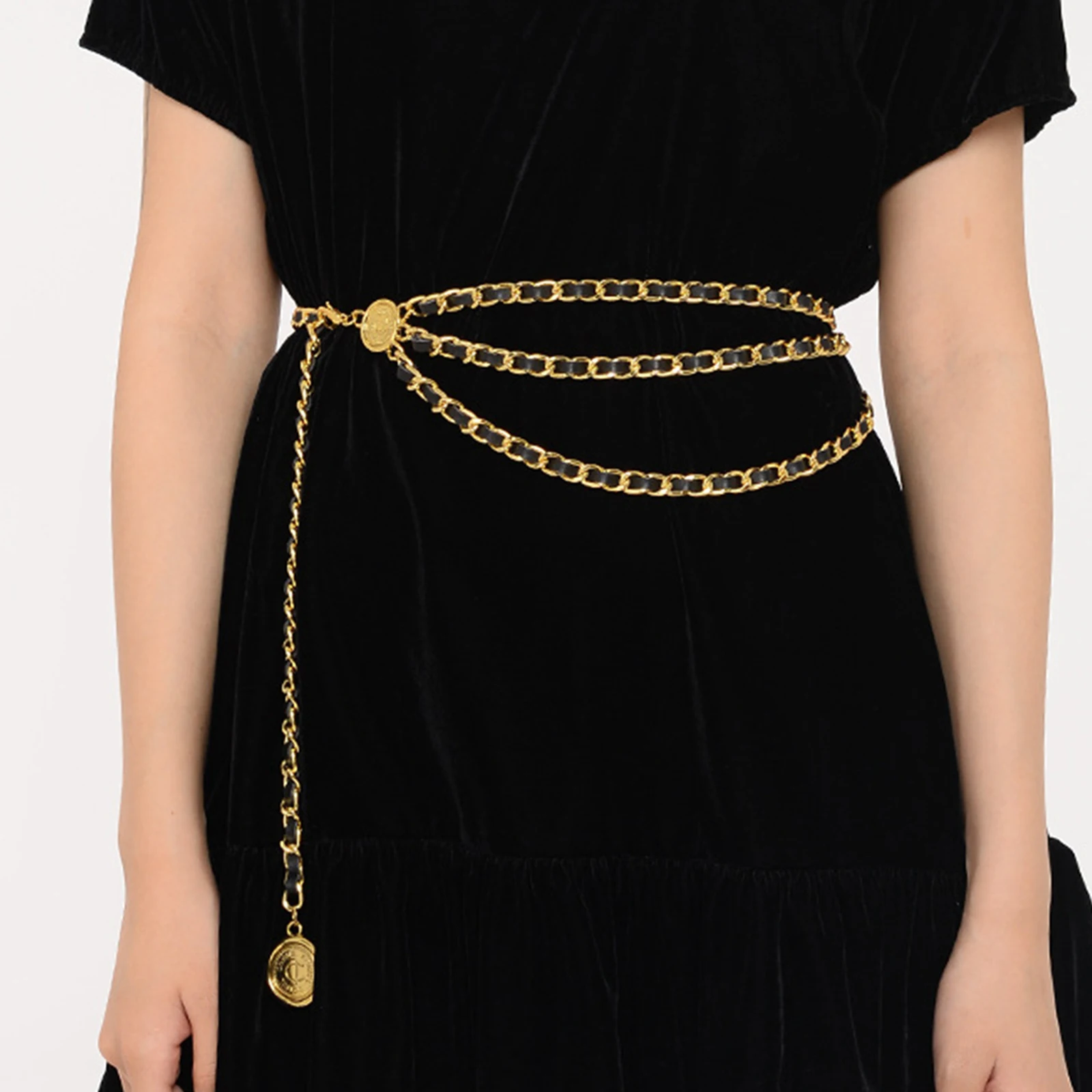 Tassel Waist Chain Belt Multilayer Accessories Retro Delicate for Dresses Wedding Bridal Belt Female Jewelry Body Chain