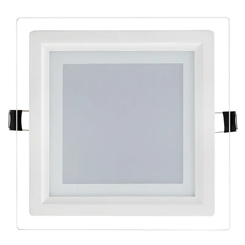 50pcs 6W Square Glass Panel Light Warm White 3000K Recessed Downlight Aramex Shipping