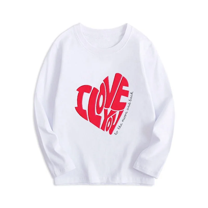 Girls' long-sleeved 2026 Spring printed children's long-sleeved T-shirt breathable round neck bottoming shirt