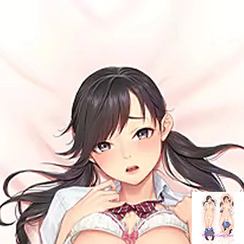 

Dakimakura Anime Pillow Cover Squatting Panty Shot Young Girl Tits Double Sided Print Life-size Body Decoration