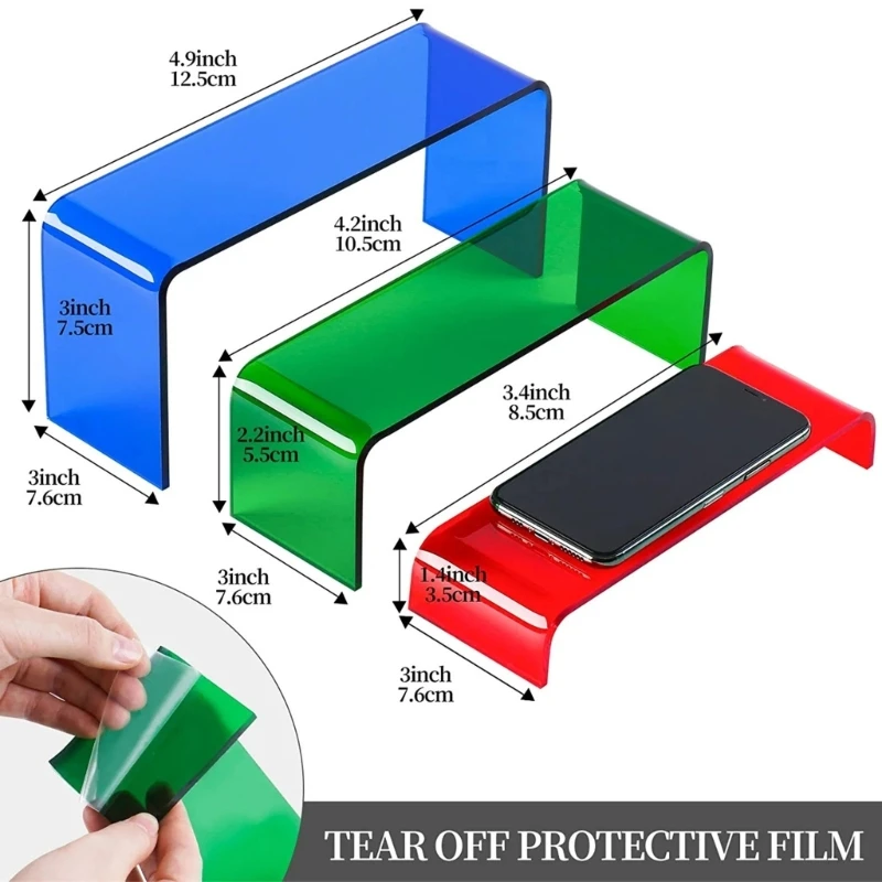 6 Chiếc Cầu Thang Đỡ Acrylic Để Bàn Bé Gái Bé Trai Món Quà Nhỏ Màn Hình Dropshipping