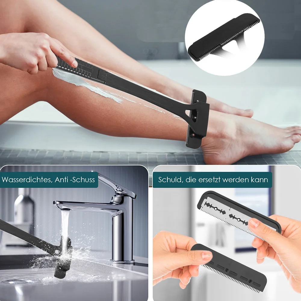 Safety Long Handle Folding Back Shaver Body Shaver Back Hair Trimmer Body Leg Back Razor Shaver Epilator Hair Removal Tool