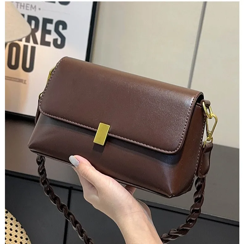 

Retro armpit bag, simple small square bag, women's 2025 new trendy shoulder bag, versatile crossbody bag