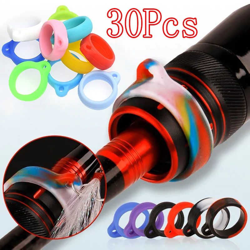 10/20/30Pcs Multicolor Silicone Lanyard Ring Portable Mini Elastic Solid Color Non-slip Rings Hanging Ring Rope Accessories