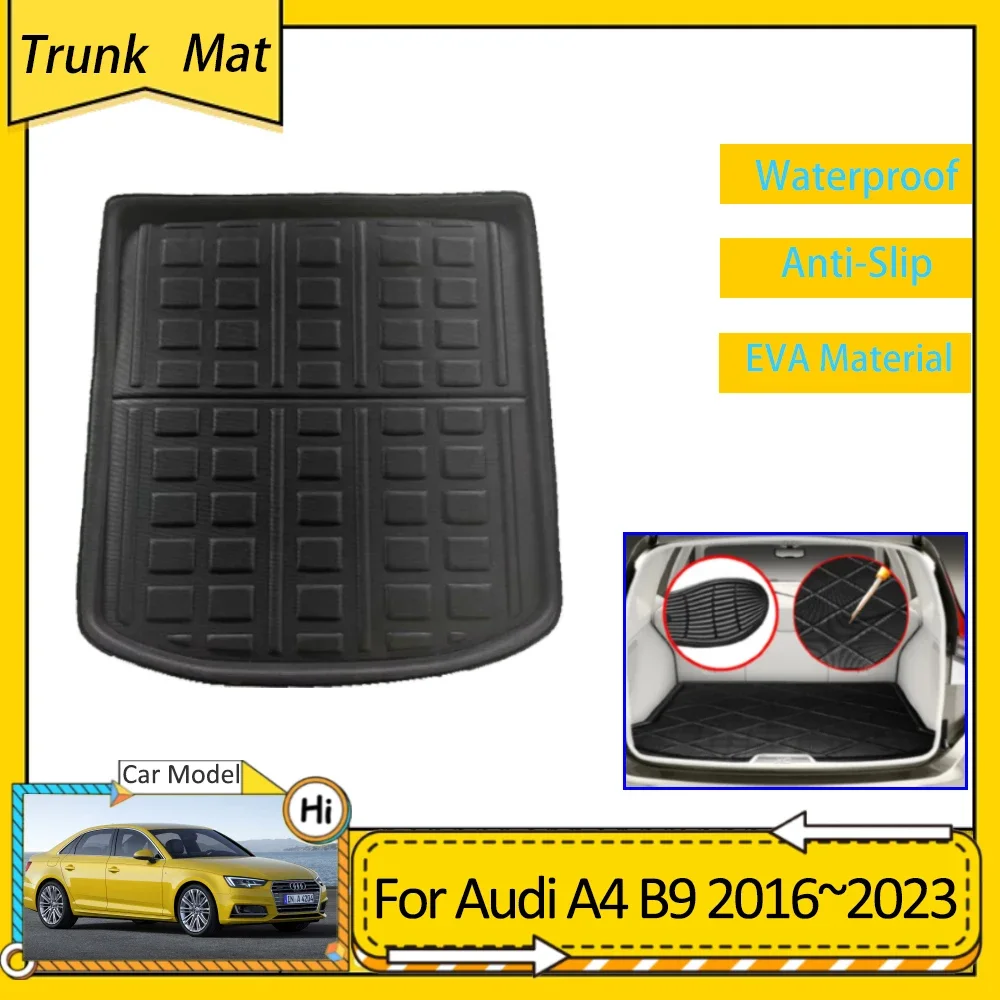 

Rear Trunk Mat for Audi A4 B9 8W 2016~2023 2018 2020 Accsesories Car Luggage FLoor Cargo Cover Liner Boot Pad Waterproof Carpet