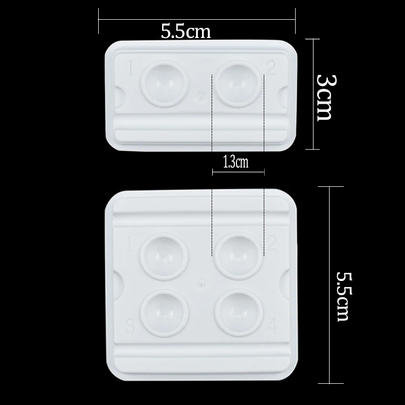 10Pcs Mixing Wells Denture Processing Mixing Trayswhite Medical Palette Disposable Dental Supply