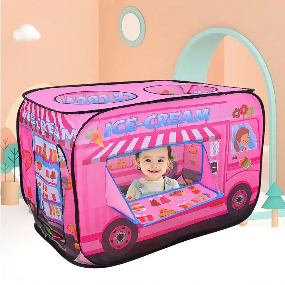 Tienda de helado plegable resistente con bolsa de transporte, tienda de juegos para niños, tiendas prácticas, casa de Castillo de princesa para interiores y exteriores