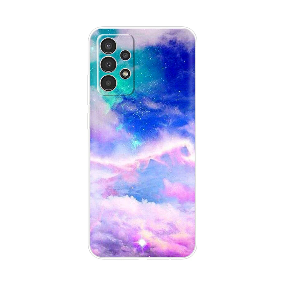 For Samsung Galaxy A53 5G Case Colorful Flower Painted Cover 6.5'' Clear Silicone Phone Case For Samsung A53 A 53 5G Soft Fundas