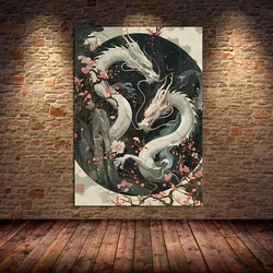 Japanese Landscape Samurai Geisha Bonsai Torii Gate Sakura Art Poster Canvas Painting Wall Prints Picture for Room Home Decor