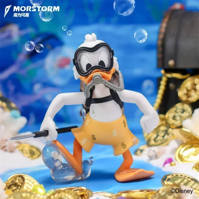 

New Disney Diving Scrooge Mcduck Donald Duck Movable Garage Kit Trendy Play Model Desktop Ornaments Kawaii Children Surprise Toy