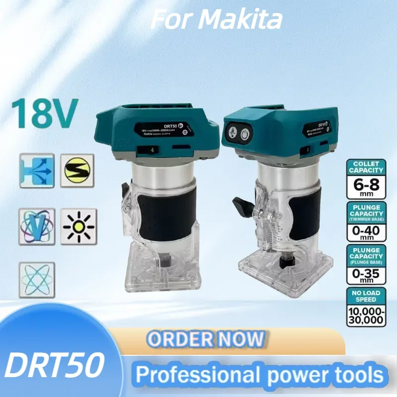 لماكيتا DRT50 اللاسلكي المتقلب قابلة للشحن آلة التشذيب فرش الشق أداة طحن آلة الحفر الخشبية #1