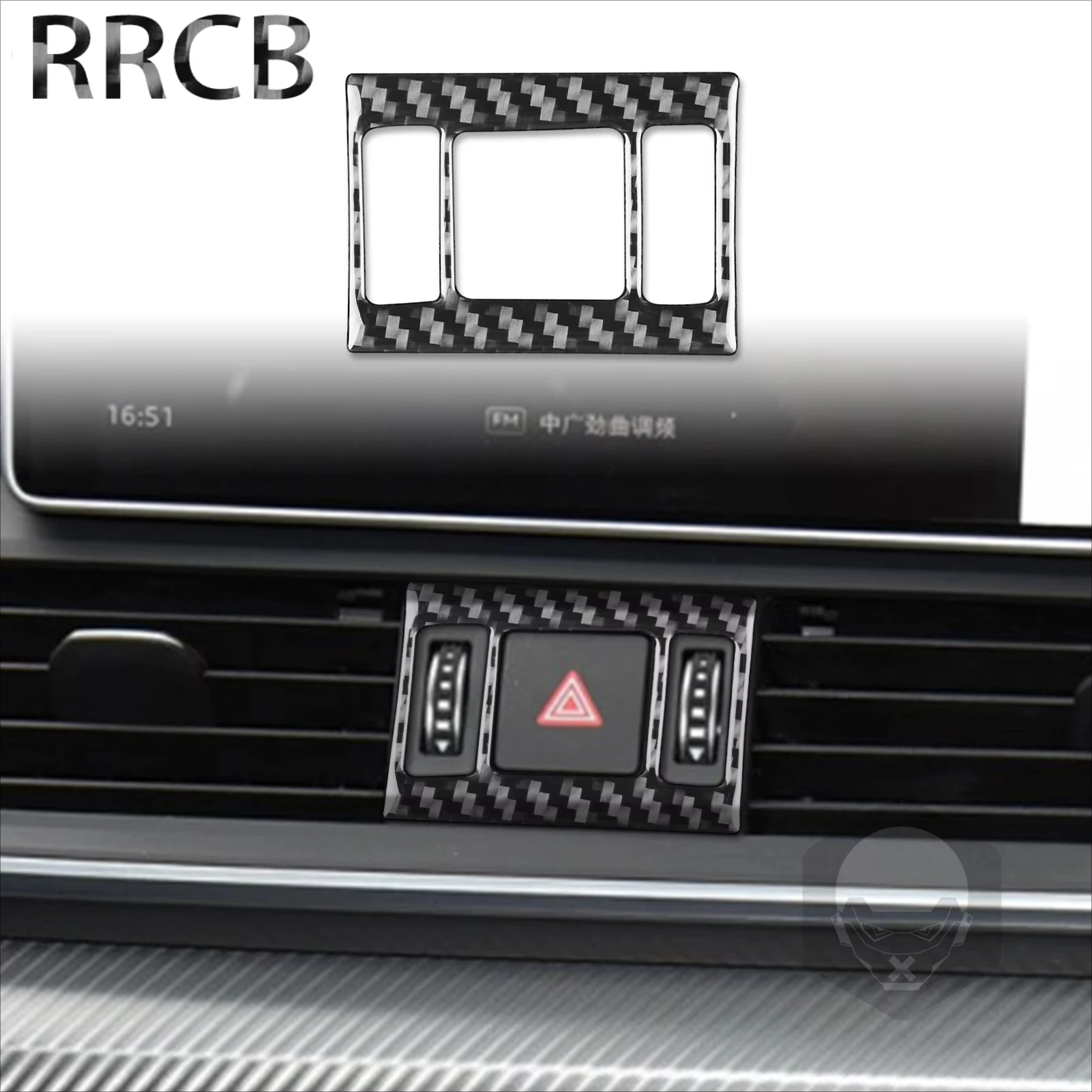 

For Audi Q5L 2018 2019 2020 2021-2024 Carbon Fiber Warning Light Panel Accessories Interior Car Cover Tuning Sticker Auto Trims