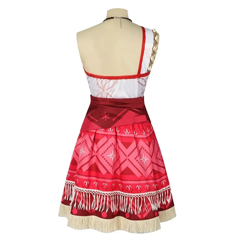 Women  Halloween Carnival Party Role Play Costume for Adult Vaiana Princess Dresses Necklace Full Set Moana Cosplay Costume