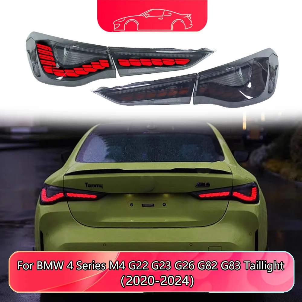 

Auto Back Lamps Assembly For BMW 4 Series G22 G23 G26 G82 G83 M4 2020-2024 GTS 425i 430i LED Dragon Scales Taillight Accessories